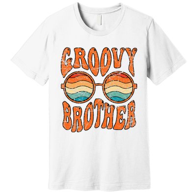 Groovy Brother 70s Aesthetic 1970s Retro Brother Hippie Premium T-Shirt