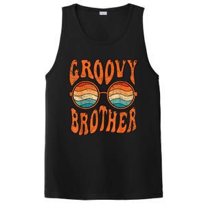 Groovy Brother 70s Aesthetic 1970S Retro Brother Hippie PosiCharge Competitor Tank