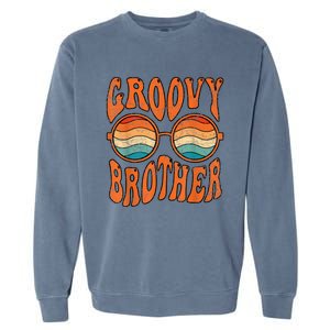 Groovy Brother 70s Aesthetic 1970S Retro Brother Hippie Garment-Dyed Sweatshirt