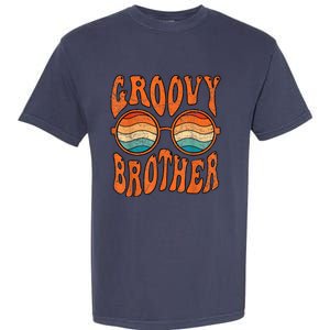 Groovy Brother 70s Aesthetic 1970S Retro Brother Hippie Garment-Dyed Heavyweight T-Shirt