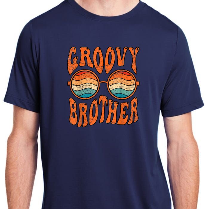 Groovy Brother 70s Aesthetic 1970S Retro Brother Hippie Adult ChromaSoft Performance T-Shirt