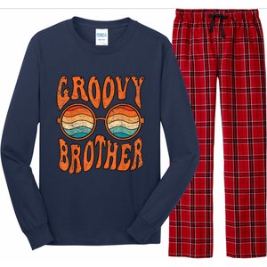 Groovy Brother 70s Aesthetic 1970S Retro Brother Hippie Long Sleeve Pajama Set