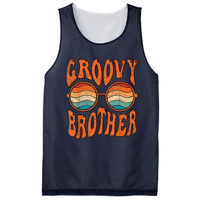 Groovy Brother 70s Aesthetic 1970S Retro Brother Hippie Mesh Reversible Basketball Jersey Tank