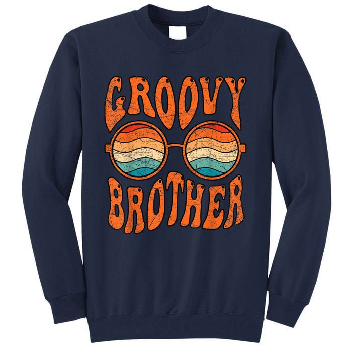 Groovy Brother 70s Aesthetic 1970S Retro Brother Hippie Tall Sweatshirt