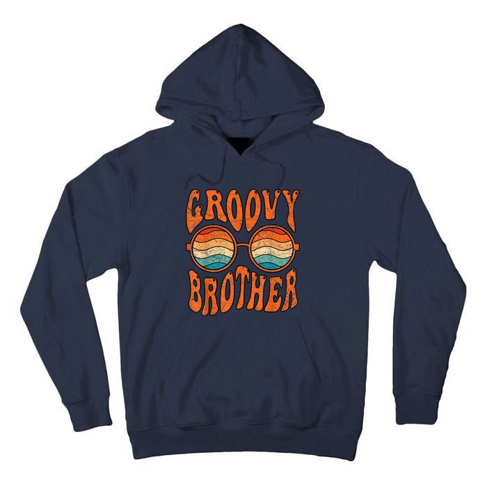 Groovy Brother 70s Aesthetic 1970S Retro Brother Hippie Tall Hoodie