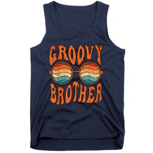 Groovy Brother 70s Aesthetic 1970S Retro Brother Hippie Tank Top