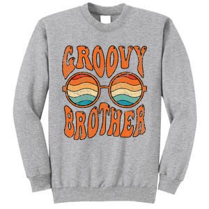 Groovy Brother 70s Aesthetic 1970's Retro Brother Hippie Tall Sweatshirt