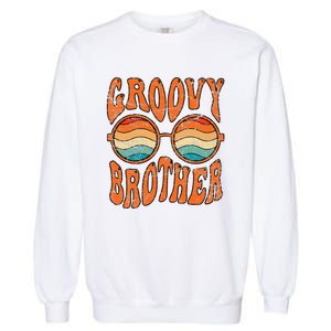 Groovy Brother 70s Aesthetic 1970's Retro Brother Hippie Garment-Dyed Sweatshirt