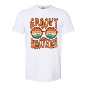 Groovy Brother 70s Aesthetic 1970's Retro Brother Hippie Softstyle CVC T-Shirt