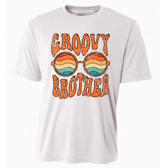 Groovy Brother 70s Aesthetic 1970's Retro Brother Hippie Cooling Performance Crew T-Shirt