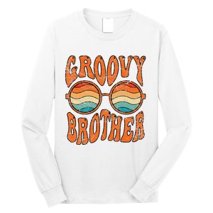 Groovy Brother 70s Aesthetic 1970's Retro Brother Hippie Long Sleeve Shirt