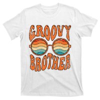 Groovy Brother 70s Aesthetic 1970's Retro Brother Hippie T-Shirt