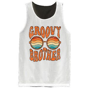 Groovy Brother 70s Aesthetic 1970's Retro Brother Hippie Mesh Reversible Basketball Jersey Tank