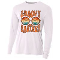 Groovy Brother 70s Aesthetic 1970's Retro Brother Hippie Cooling Performance Long Sleeve Crew