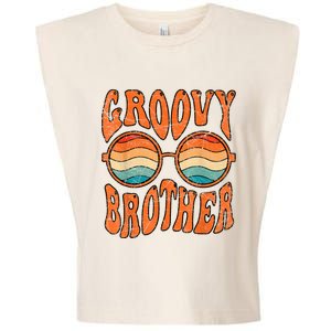 Groovy Brother 70s Aesthetic 1970S Retro Brother Hippie Garment-Dyed Women's Muscle Tee