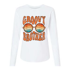 Groovy Brother 70s Aesthetic 1970S Retro Brother Hippie Womens Cotton Relaxed Long Sleeve T-Shirt