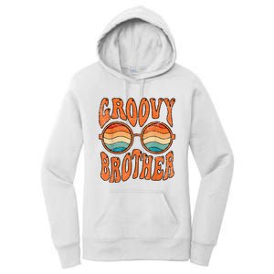 Groovy Brother 70s Aesthetic 1970S Retro Brother Hippie Women's Pullover Hoodie