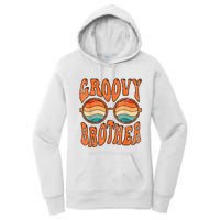 Groovy Brother 70s Aesthetic 1970S Retro Brother Hippie Women's Pullover Hoodie