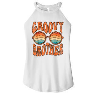 Groovy Brother 70s Aesthetic 1970S Retro Brother Hippie Women's Perfect Tri Rocker Tank