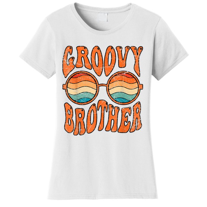 Groovy Brother 70s Aesthetic 1970S Retro Brother Hippie Women's T-Shirt