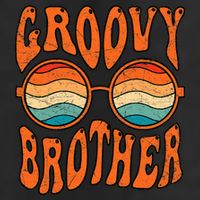 Groovy Brother 70s Aesthetic 1970'S Retro Brother 7 Panel Mesh Trucker Snapback Hat