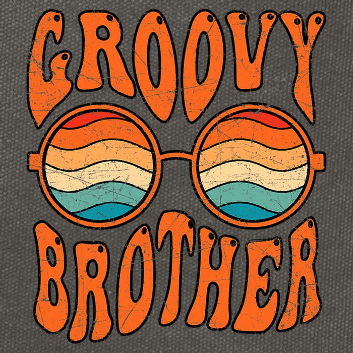 Groovy Brother 70s Aesthetic 1970'S Retro Brother Cotton Canvas Backpack