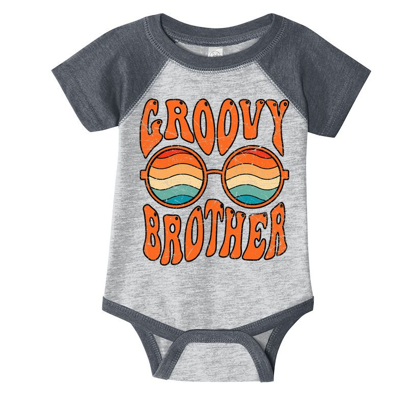 Groovy Brother 70s Aesthetic 1970'S Retro Brother Infant Baby Jersey Bodysuit