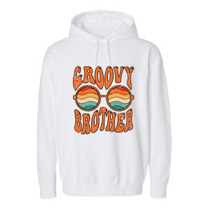 Groovy Brother 70s Aesthetic 1970'S Retro Brother Garment-Dyed Fleece Hoodie