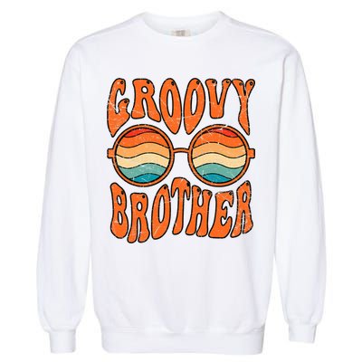 Groovy Brother 70s Aesthetic 1970'S Retro Brother Garment-Dyed Sweatshirt