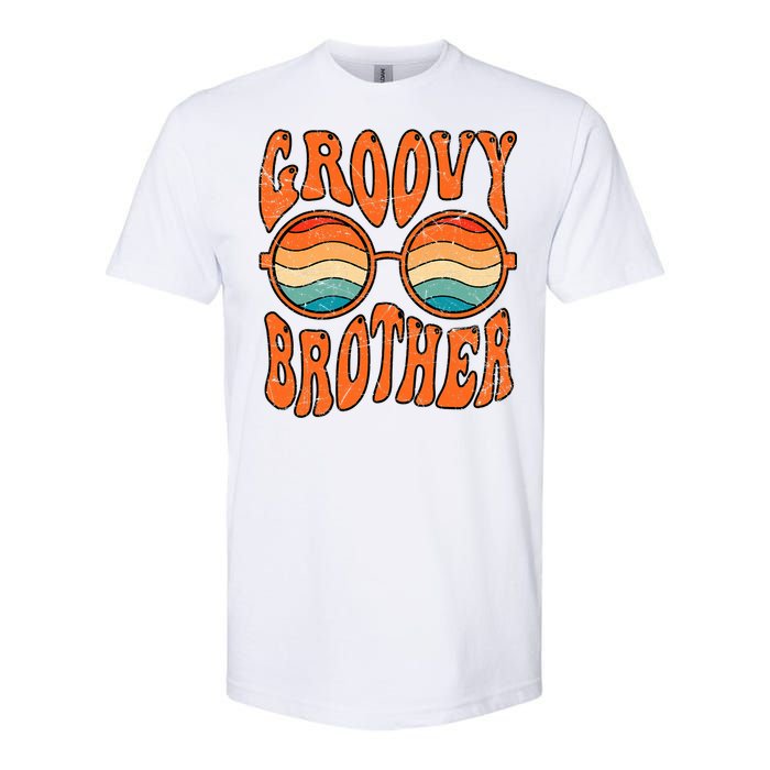 Groovy Brother 70s Aesthetic 1970'S Retro Brother Softstyle CVC T-Shirt