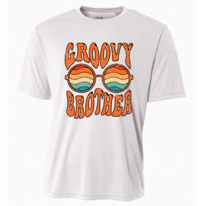 Groovy Brother 70s Aesthetic 1970'S Retro Brother Cooling Performance Crew T-Shirt