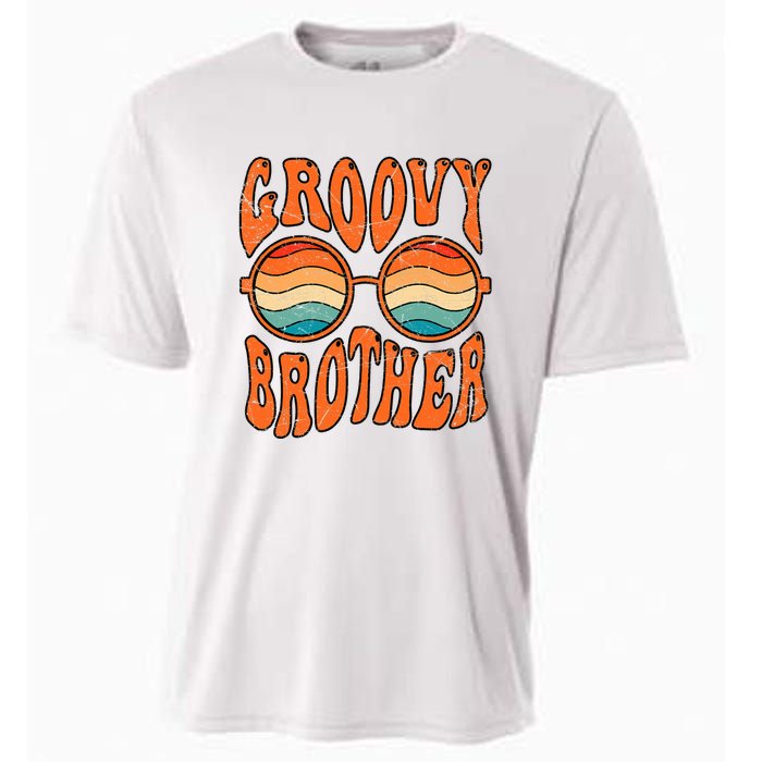 Groovy Brother 70s Aesthetic 1970'S Retro Brother Cooling Performance Crew T-Shirt