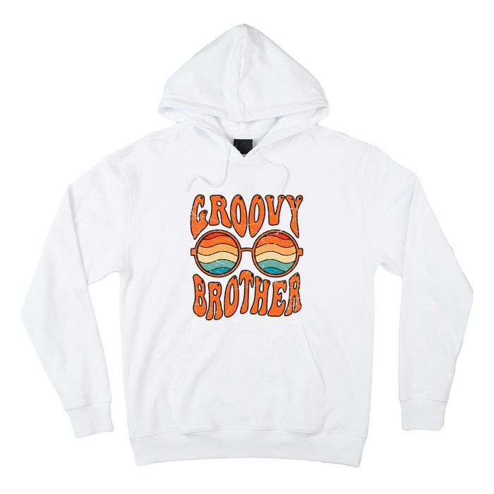 Groovy Brother 70s Aesthetic 1970'S Retro Brother Hoodie