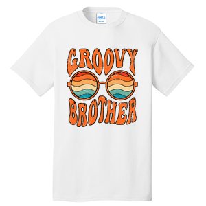 Groovy Brother 70s Aesthetic 1970'S Retro Brother Tall T-Shirt