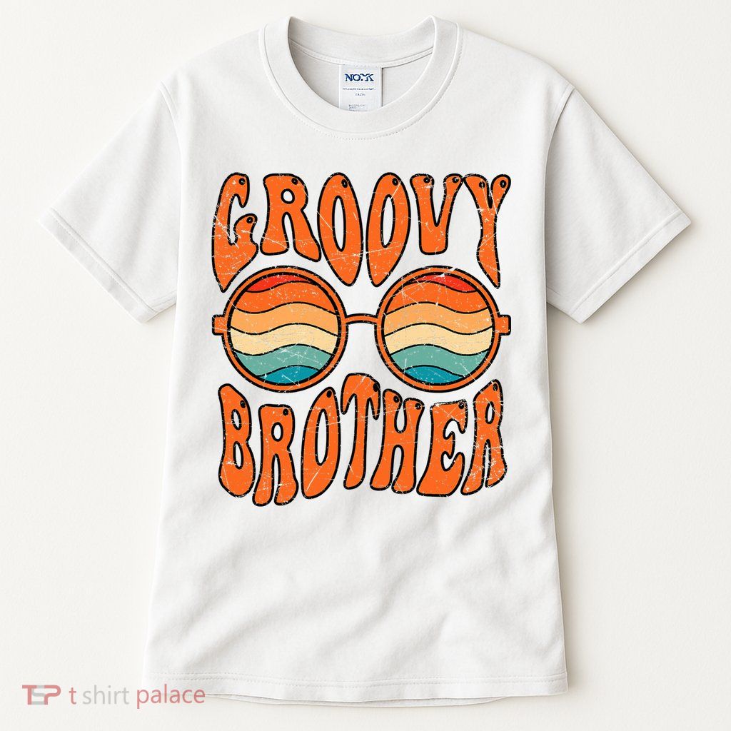 Groovy Brother 70s Aesthetic 1970'S Retro Brother Tall T-Shirt