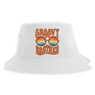 Groovy Brother 70s Aesthetic 1970'S Retro Brother Sustainable Bucket Hat