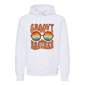 Groovy Brother 70s Aesthetic 1970'S Retro Brother Premium Hoodie