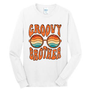 Groovy Brother 70s Aesthetic 1970'S Retro Brother Tall Long Sleeve T-Shirt