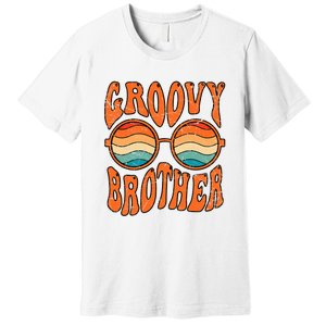 Groovy Brother 70s Aesthetic 1970'S Retro Brother Premium T-Shirt