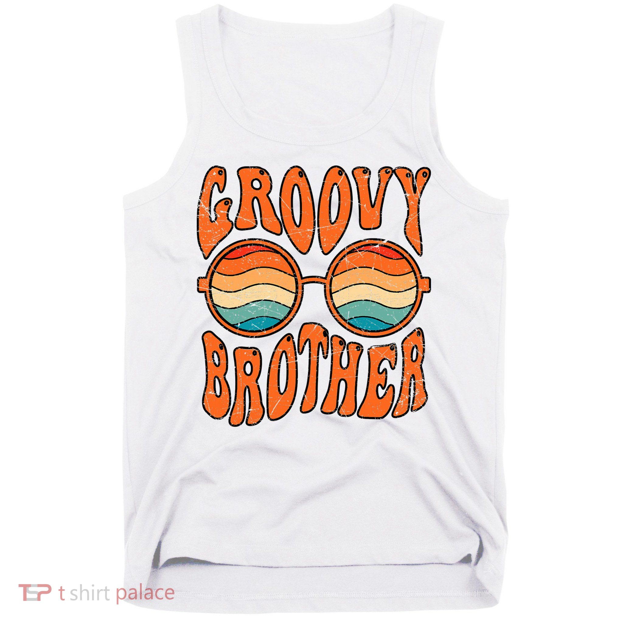 Groovy Brother 70s Aesthetic 1970'S Retro Brother Tank Top