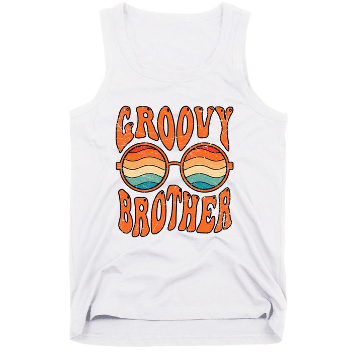 Groovy Brother 70s Aesthetic 1970'S Retro Brother Tank Top