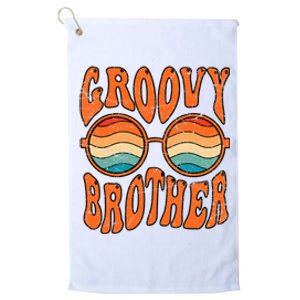 Groovy Brother 70s Aesthetic 1970'S Retro Brother Platinum Collection Golf Towel