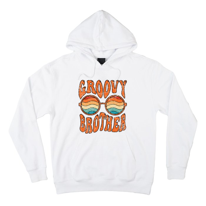 Groovy Brother 70s Aesthetic 1970's Retro Brother Hippie Hoodie