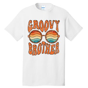 Groovy Brother 70s Aesthetic 1970's Retro Brother Hippie Tall T-Shirt