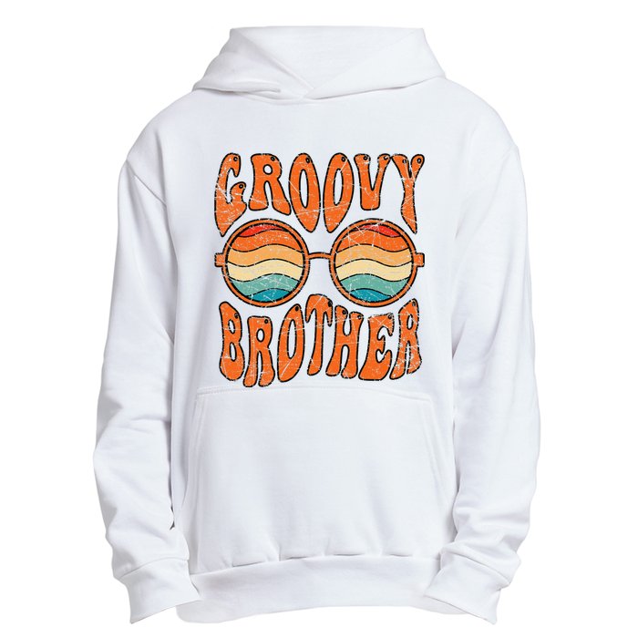 Groovy Brother 70s Aesthetic 1970's Retro Brother Hippie Urban Pullover Hoodie