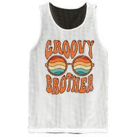 Groovy Brother 70s Aesthetic 1970's Retro Brother Hippie Mesh Reversible Basketball Jersey Tank