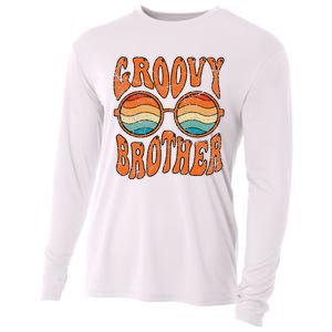 Groovy Brother 70s Aesthetic 1970's Retro Brother Hippie Cooling Performance Long Sleeve Crew