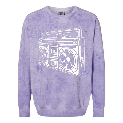 Ghetto Blaster 80s 90s Hip Hip Rap Colorblast Crewneck Sweatshirt