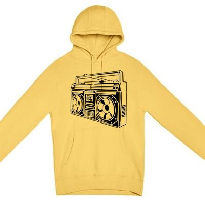 Ghetto Blaster 80s 90s Hip Hip Rap Premium Pullover Hoodie