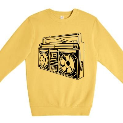 Ghetto Blaster 80s 90s Hip Hip Rap Premium Crewneck Sweatshirt